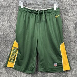 Green Bay Packers Shorts Mens Medium Green NFL Football Dri Fit Nike Pockets